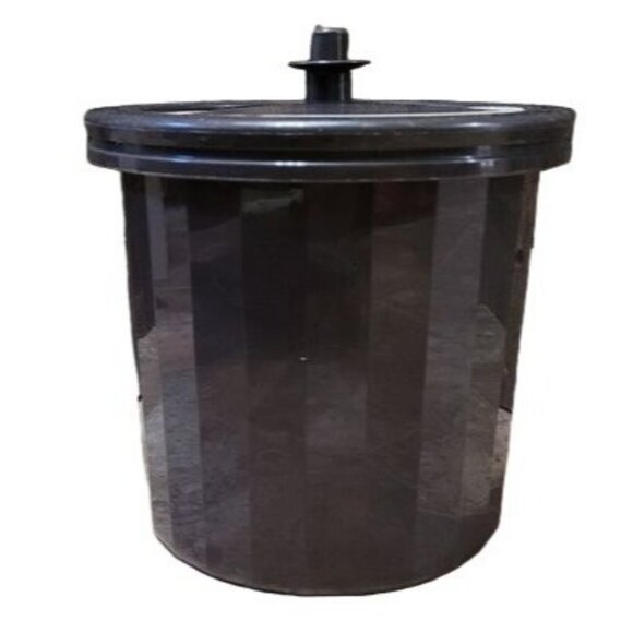 Vintage 70's Tupperware Ice Bucket Set Style 1683 1684 Dark Mocha Brown 3 Piece - Picture 2 of 9